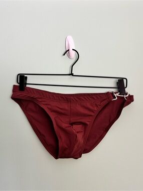 Men's SOTOXWEAR Hip Clip Swim Brief in Red Brown - Size Medium (32”) - Rare